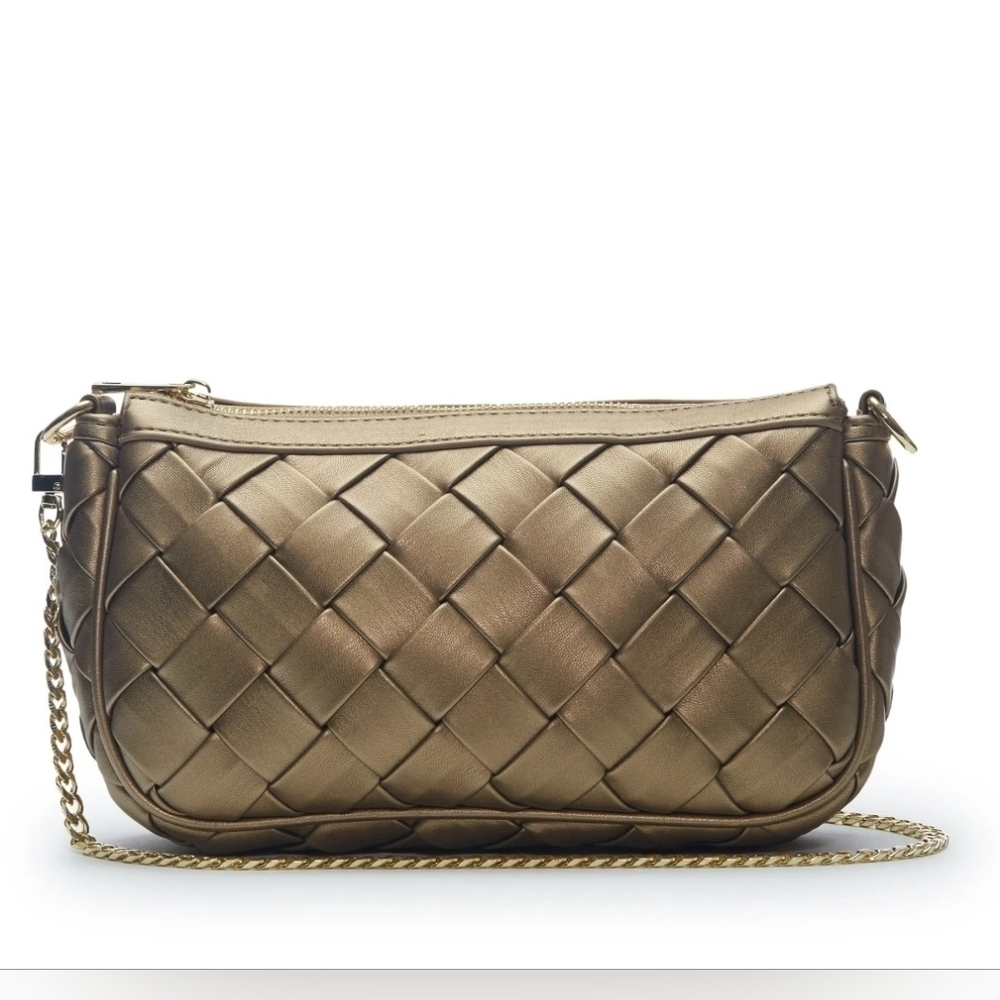 Jules Kae, Vegan Lillian Bag with Gold Chain, Bronze, NWT!